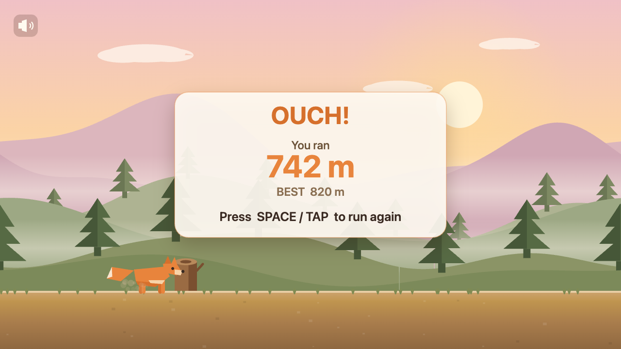 Game over screen